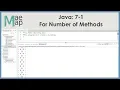 Java 7-1 For Number of Methods