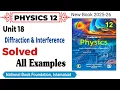 unit 18 Diffraction Interference Solve example Class 12 Physics National book foundation