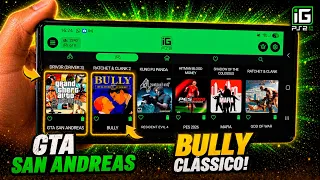 FINALMENTE!! GTA SAN ANDREAS E BULLY NO APP IGAMES PS2 NA PLAY STORE - CELULAR ANDROID