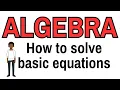 How to Solve Basic Equations the first step to understand algebra
