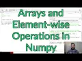 Arrays and Element-wise Operations in NumPy
