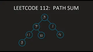LEETCODE 112 PATH SUM BINARY TREES