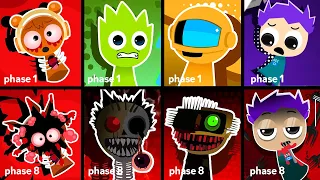 Best of Incredibox Sprunki: PHASE 1 vs PHASE 8 Intro | Funny Sprunki Animation