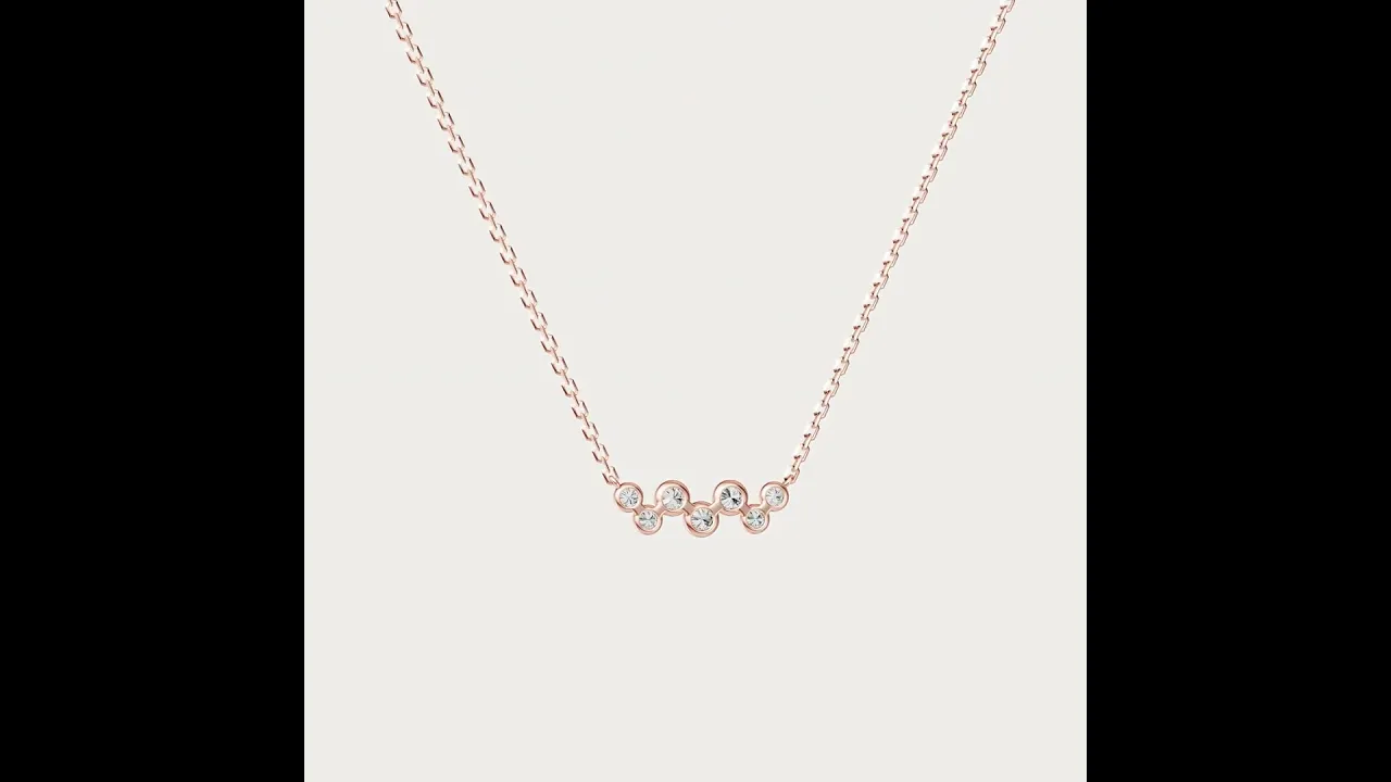 Drifting | Asymmetrical Bezel Diamond Necklace