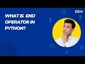 end parameter in Python