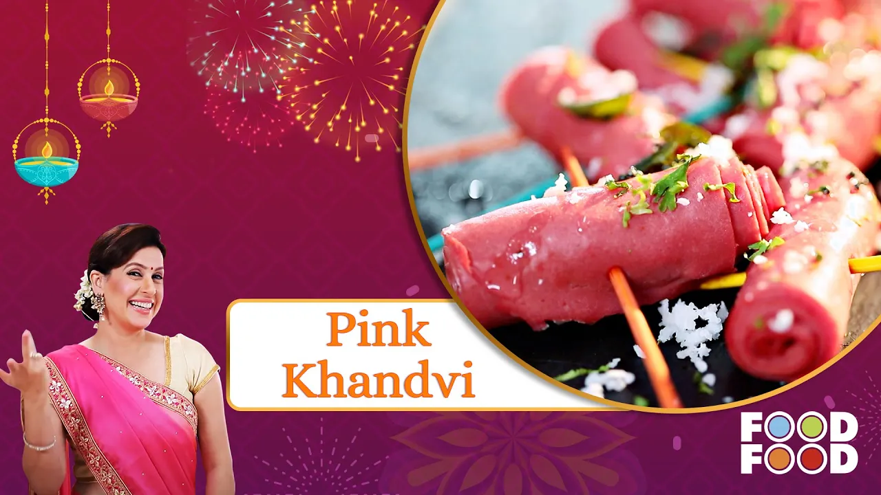             Pink Khandvi : A Fun Twist on a Classic