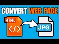 How To Convert HTML Web Page to Image JPG PNG