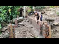 Download Lagu Build a foundation for the new chicken coop made of bricks and cement  - Peaceful Life