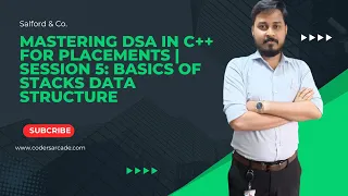 Mastering DSA in C for Placements Session 5 Basics of STACKs Data Structure 1