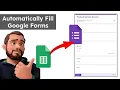 Autofill Google Forms Using Google Sheets