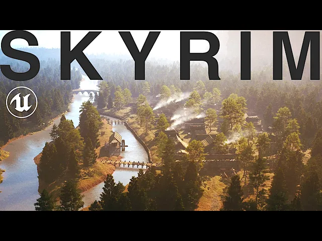 The True Size of Riverwood | Skyrim in UNREAL ENGINE 5! [4K]