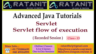 Advanced Java Tutorials Servlets Servlet Flow of Execution by Mr Ratan class-13