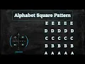 126 Alphabet Square Pattern without any pre-defined method using while loop in Python
