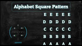 126 Alphabet Square Pattern without any pre-defined method using while loop in Python