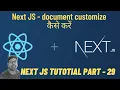 Custom HTML Document Set dynamic head title meta etc Next JS Tutorial