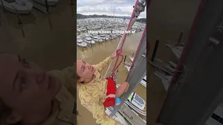 Up the Mast for a Rig Check (Before Sailing to Fiji)