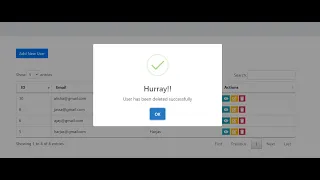 Angular Crud Tutorial with service Delete User Angular 11