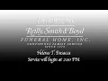 Helena T Busacca - Funeral Service
