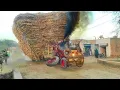 Download Lagu Great Tractors are pulling trailers in turns | Belarus Tractor are emitting a lot of smoke