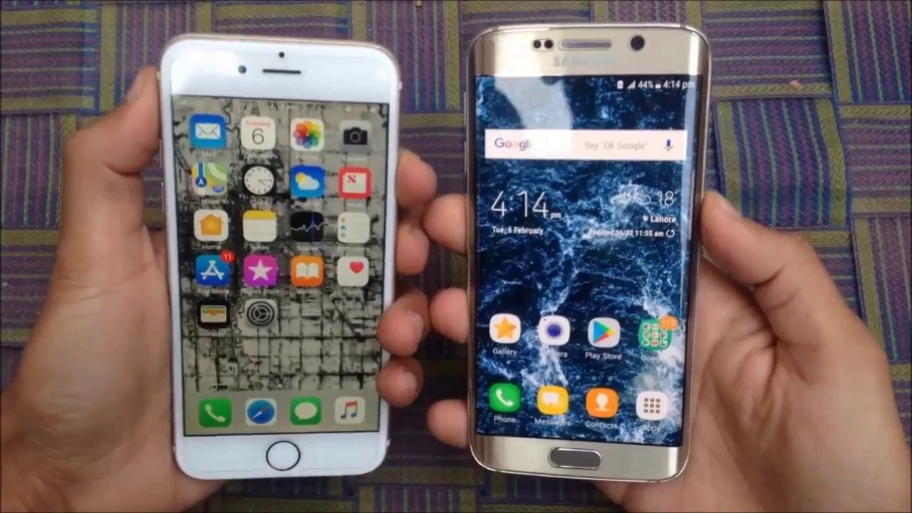 Galaxy S6 Edge VS IPhone 6 - Speed & Camera Test!