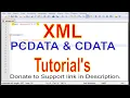 XML PART 06 PCDATA and CDATA