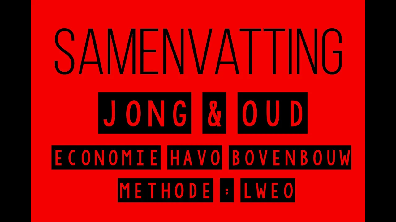 SAMENVATTING JONG EN OUD (2021); De hoofdpunten uit dit boekje van LWEO (Jong&oud)