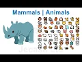 Emoji Meanings Part 12 - Mammals Animals English Vocabulary