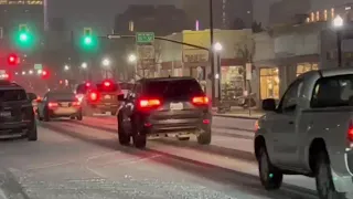 Snow in Boise this morning