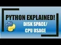 How to ACCESS PRINT LIVE DISK USAGE Information in Python