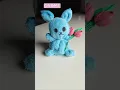 Make a cute Bunny with a handkerchief DIY Easter decorations