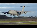 Lagu [4K] GIANT USAF Lockheed C5M Super Galaxy Landing at Prestwick Airport