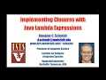 Implementing Closures with Java Lambda Expressions