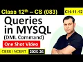 One Shot CH 11 12 Simple Queries Query in SQL MYSQL Class 12 CS 083 RBSE S4SUREN