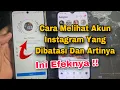 Download Lagu Cara Melihat Akun IG Yang Dibatasi - Akun IG Dibatasi Artinya