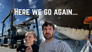 On the Hard Again, Bottom Paint Failure | Sailing 32