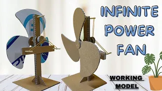easily make a lifetime free energy fan at home from cardboard and rubber bands diy gokuscraftkada