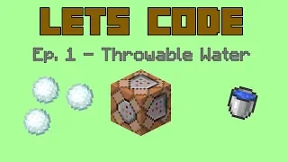 Let s Code Ep 1 - Throwable Water Minecraft Data Pack Tutorial Series