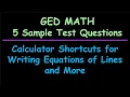 GED Math 5 Sample Test Questions with Calculator Tricks