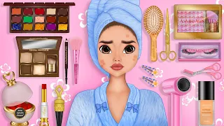 asmr makeup homeless transformation animation makeover 