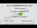 2018 Dcrust MCA 4th Sem Reappear Computer Graphics Question Paper