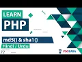 PHP Md5 Sha1 Function Tutorial in Hindi Urdu