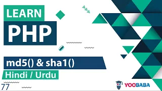 PHP Md5 Sha1 Function Tutorial in Hindi Urdu
