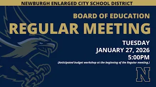 BOE Regular Meeting - January 28 2026