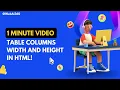 Table columns width and height in html