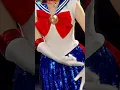 Lagu Sailor Moon Usagi Cosplay Costume Stage Version Dress with Gloves and Hair Accessories