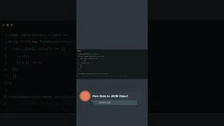 Javascript Form Data to JSON Object