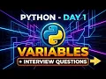 Python Variables Explained Interview Questions Covered Python for Beginners