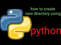 How to create a new directory using python