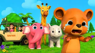 Baby vs Bear Color Race! | Learn Colors with Animals | Educational Toddler Songs for Newborn Kids