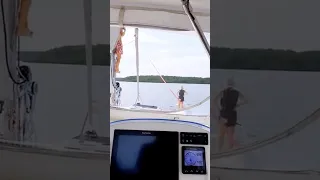 What it looks like coming into an unknown anchorage…⚓️⛵️ #sailingfamily #sailinglife #indonesia